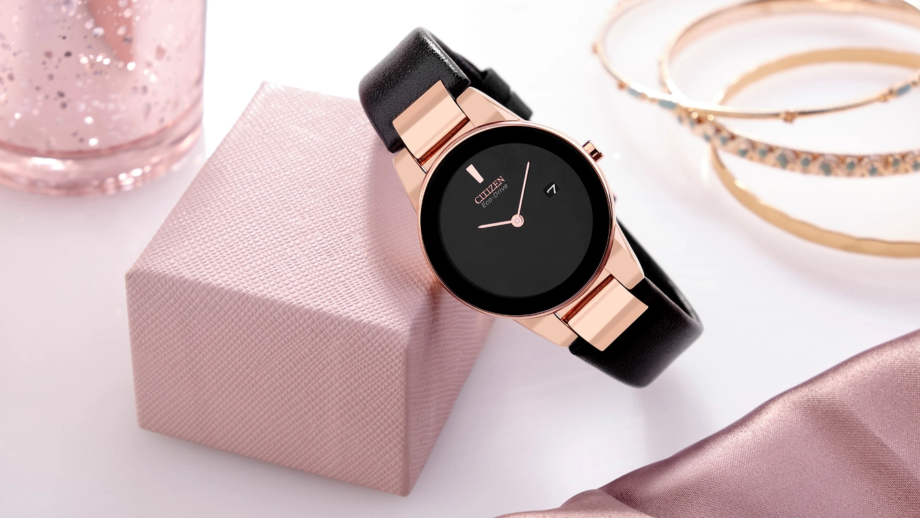 Citizen Axiom Ladies Eco-Drive Black Stainless Steel Watch Citizen Axiom Ladies Eco-Drive Black Stainless Steel Watch